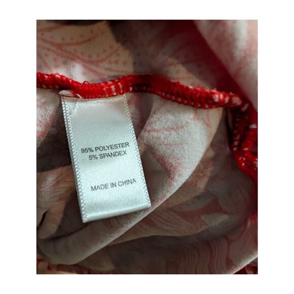 Comfort Code Top Shirt Blouse Plus Size 2X XX Tank Sleeveless Red White Cami - Picture 4 of 5